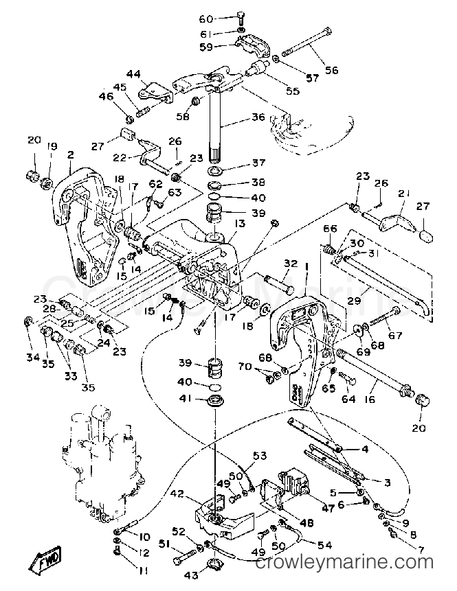 Yamaha Motors PRO50LD - BRACKET 1