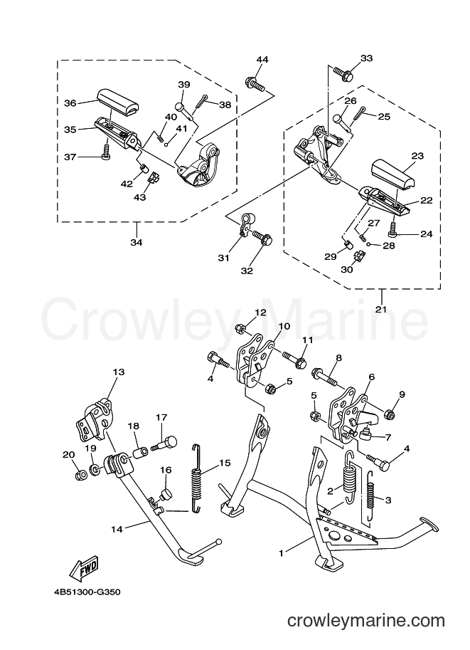2009 Scooter XP500A - XP500A (4B59) [070] - STAND & FOOTREST