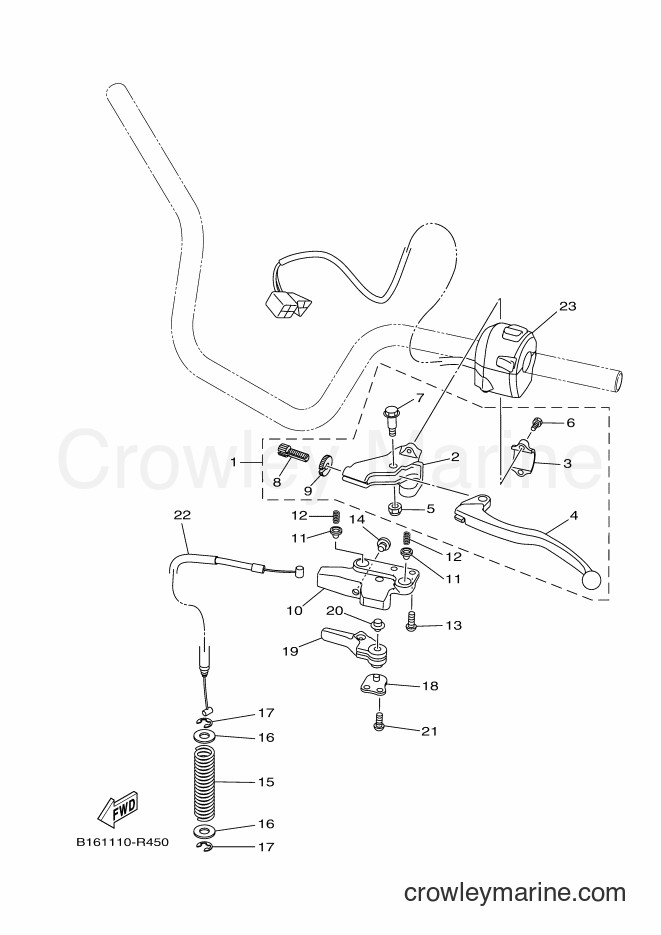 Yamaha Motors YFM700FWBD (2SMD) [010] - HANDLE SWITCH & LEVER