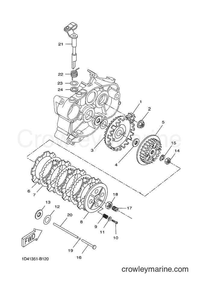 Yamaha Motors DT50R (2C2E) [010] - CLUTCH