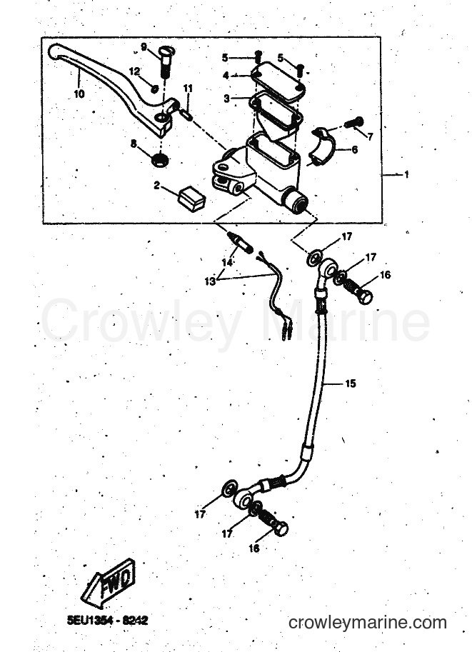 2001 Scooter YH50 - YH50 (5PF2) [020] - FRONT MASTER CYLINDER