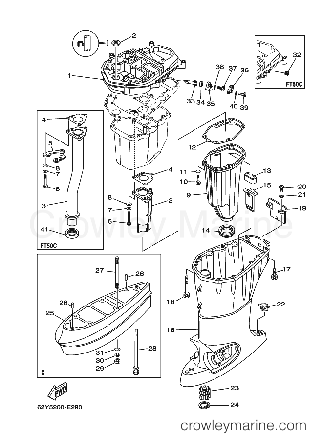 Yamaha Motors FT50CEDL (61S4) [140] - UPPER CASING