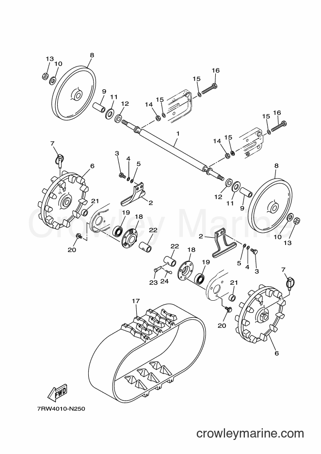2014 Snowblower YT1070 - YT1070 (7RW4) [010] - TRACK & SPROCKET WHEEL