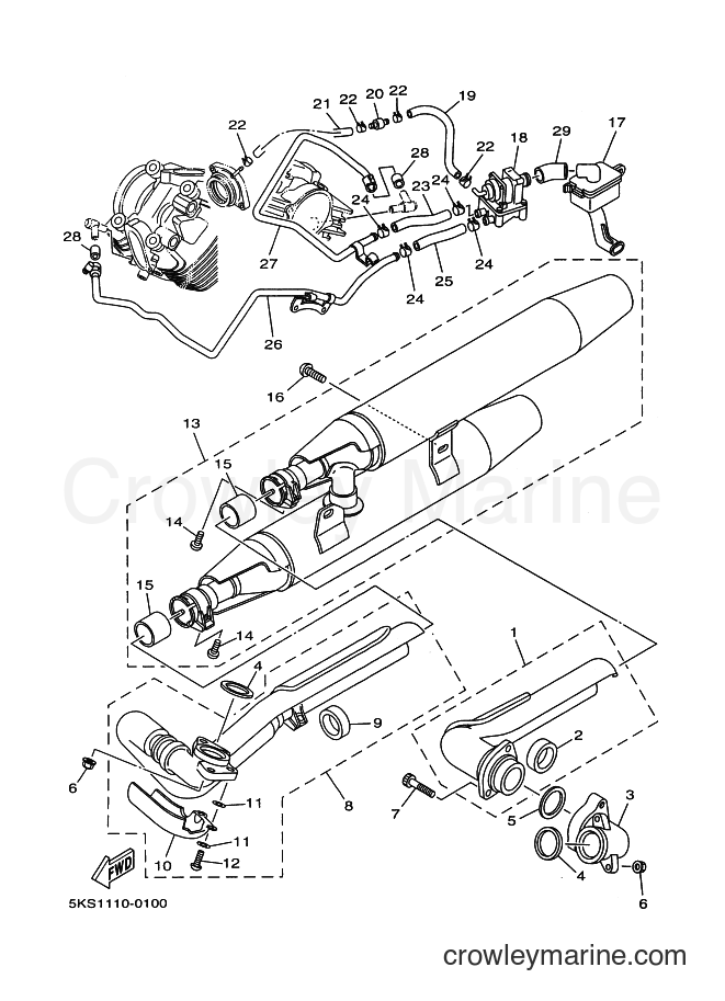 Yamaha Motors XVS1100A (5KS4) [040] - EXHAUST