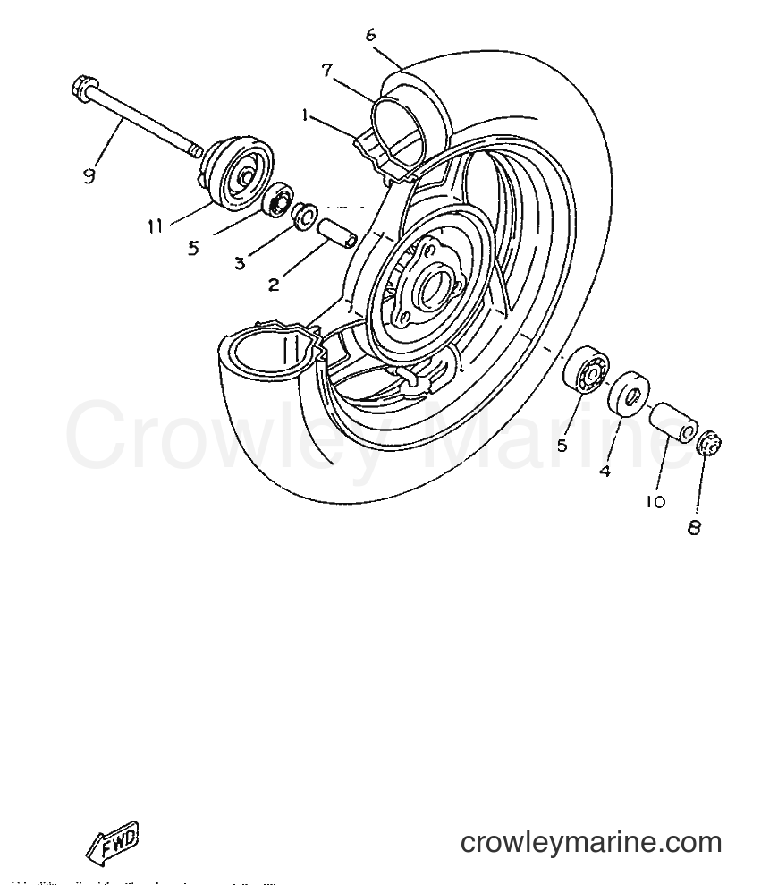1996 Scooter CY50R - CY50R (3WG6) [999] - FRONT WHEEL