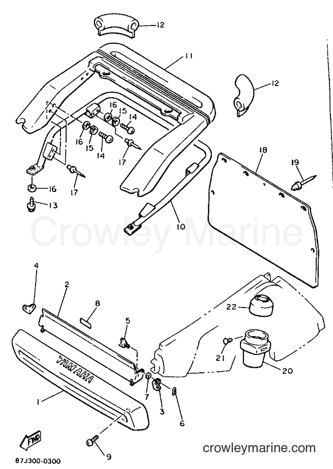 1991 Snowmobile PZ480E - PZ480E (87J2) [010] - BUMPER