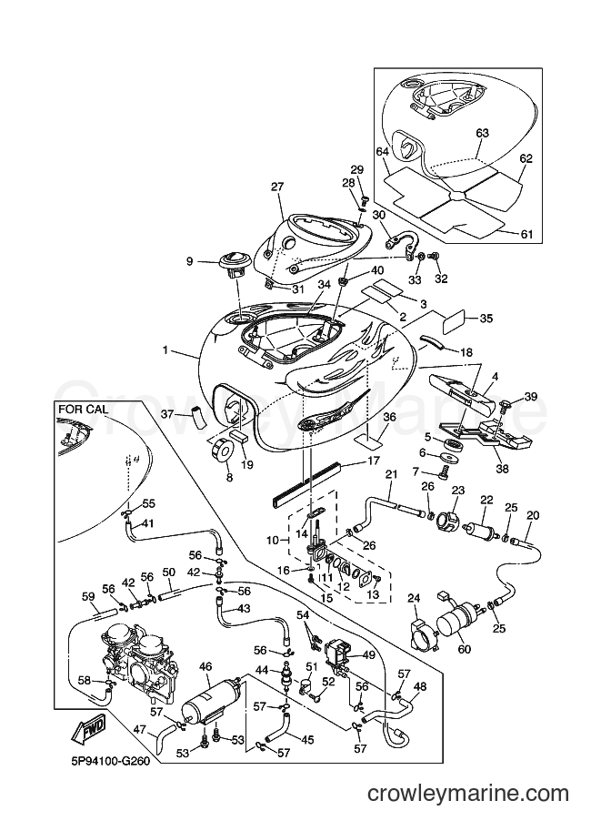 2008 Cruiser XVS1100 - XVS1100 (5P96) [010] - FUEL TANK