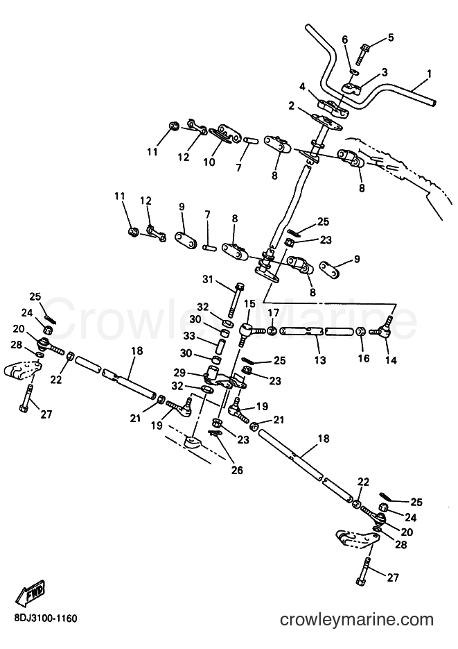 2001 Snowmobile PZ500 - PZ500 (8DJ3) [030] - STEERING