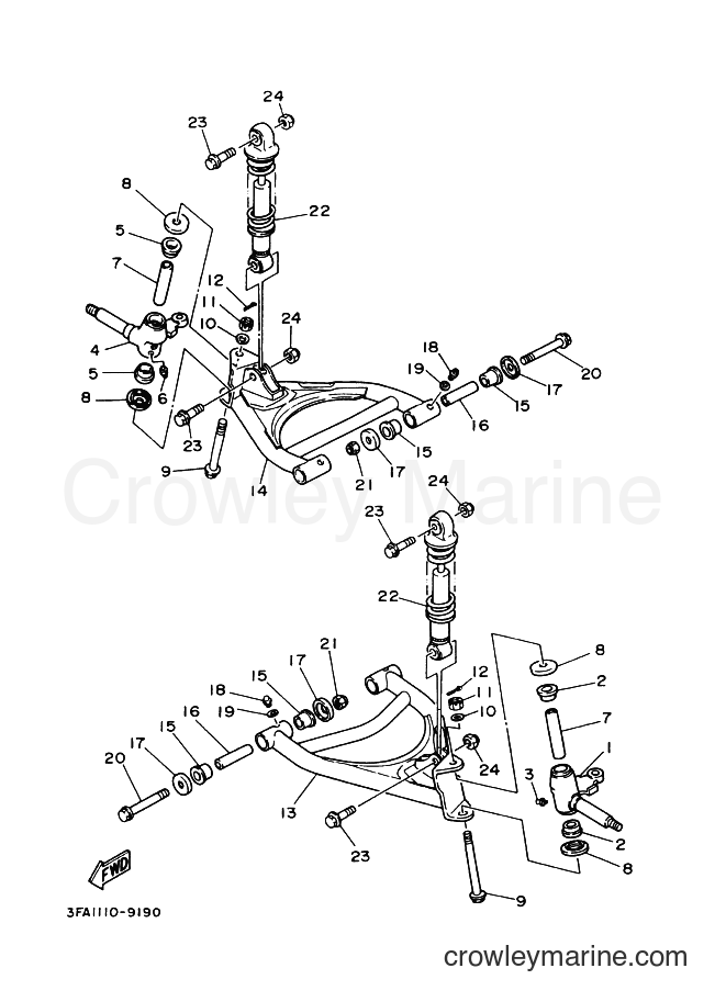 Yamaha Motors YFA1 (3FAG) [010] - FRONT WHEEL