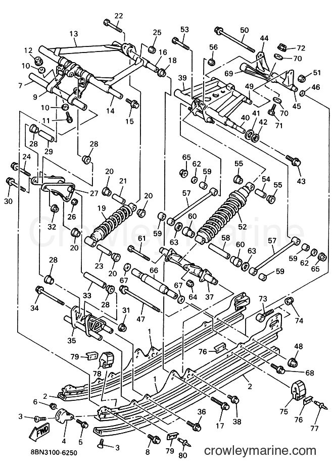 1996 Snowmobile VX600LT - VX600LT (8CC3) [030] - TRACK SUSPENSION 2