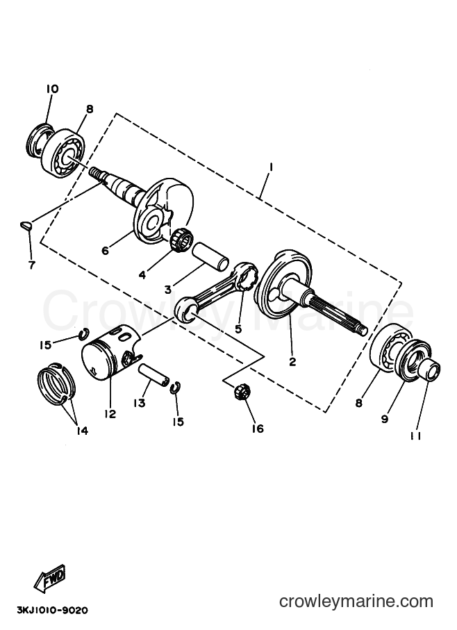 2000 Scooter CY50 - CY50 (3SAB) [010] - CRANKSHAFT & PISTON