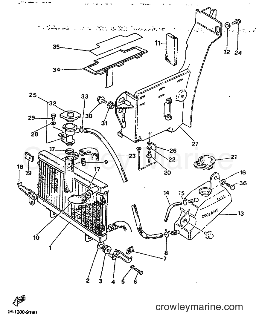 1992 Dirt Bike TDR125 - TDR125 (3XE2) [999] - COOLING