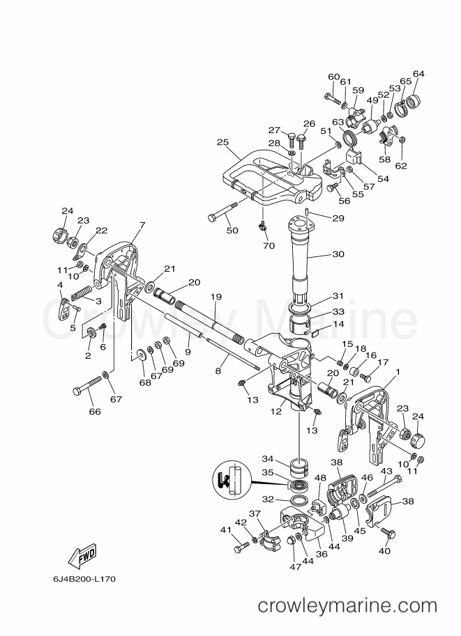 Yamaha Motors E40JMHS (6J4B) [020] - BRACKET 1