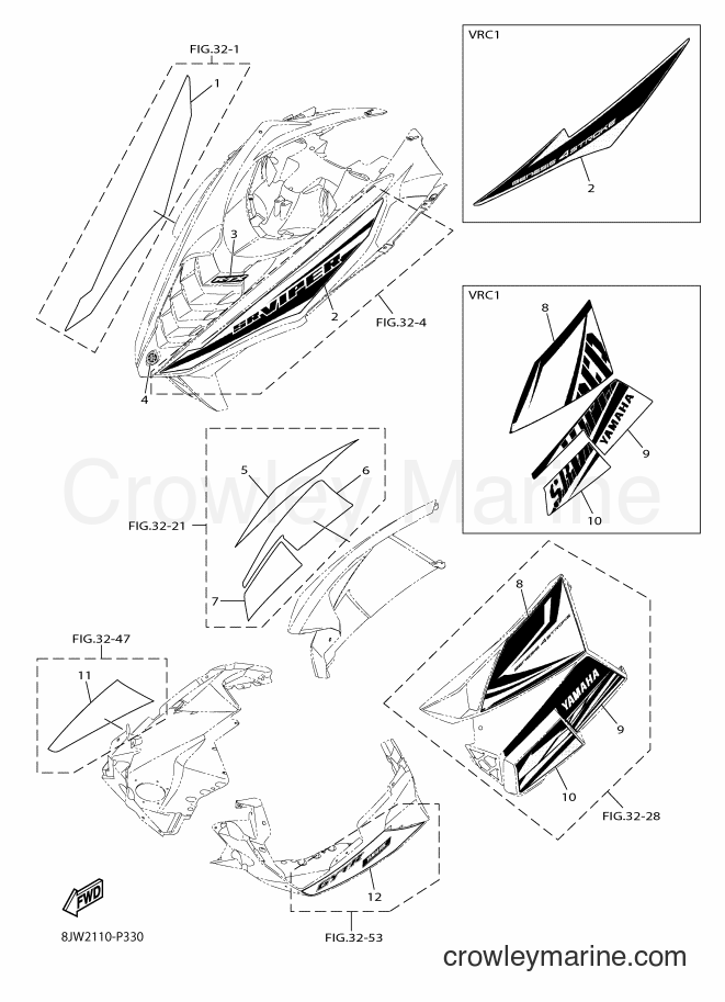 Yamaha Motors SRV10RS (8JW2) [010] - EMBLEM