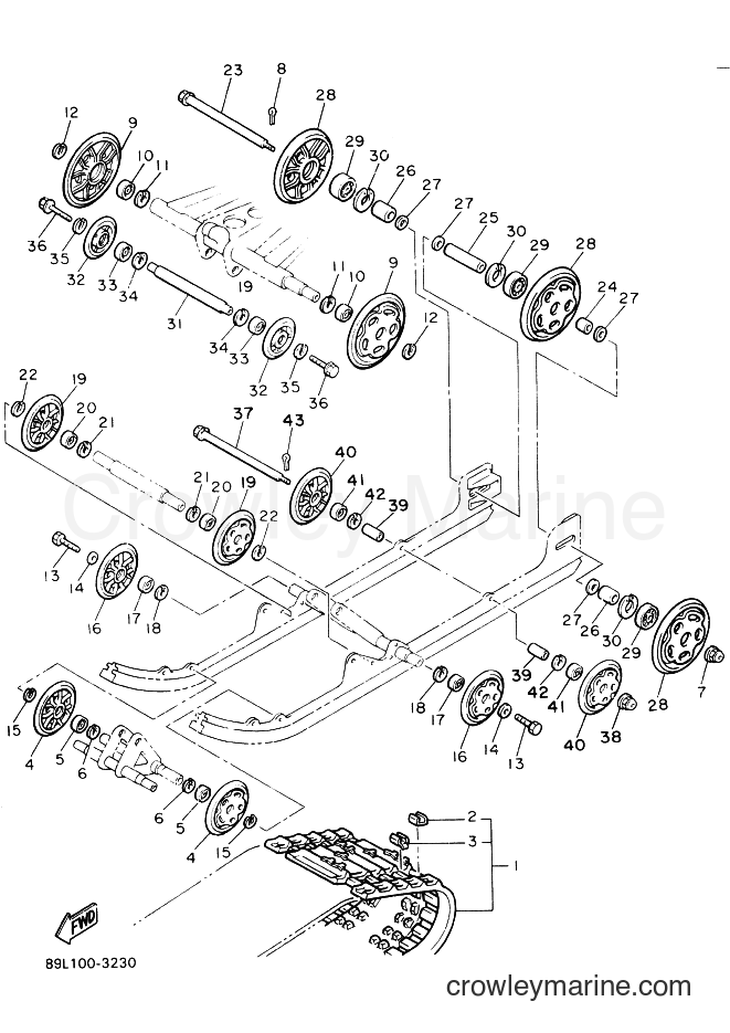 1993 Snowmobile EX570ST - EX570ST (8BA1) [010] - TRACK SUSPENSION 1