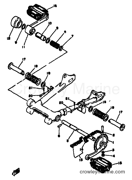 1978 Scooter LB80 - LB80 (1F5) [999] - CRANK PEDAL