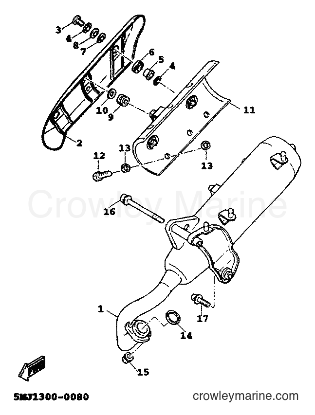 2000 Scooter XC125A - XC125A (5MJ2) [010] - EXHAUST