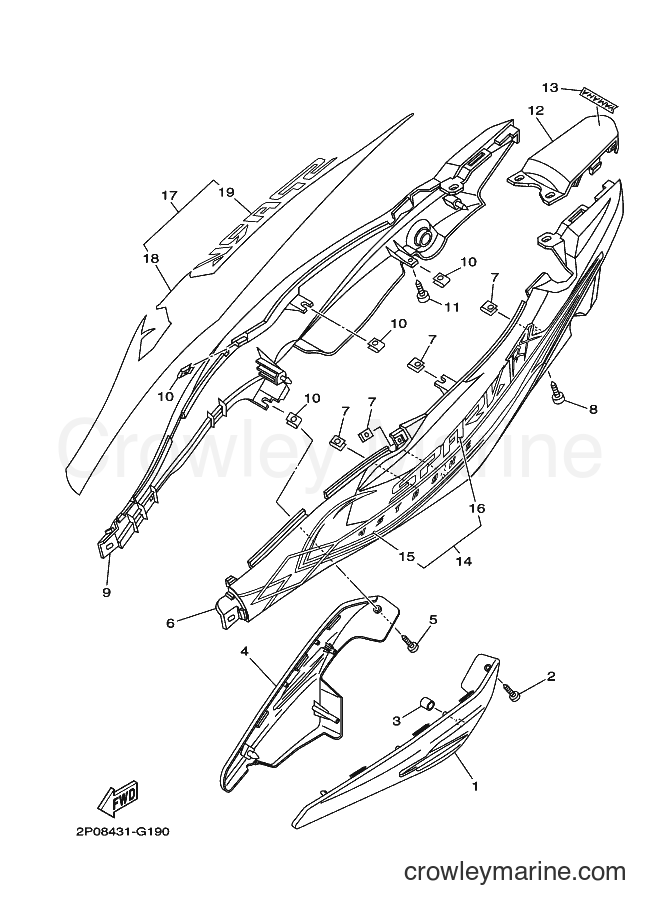 Yamaha Motors T110S (2P08) [010] - SIDE COVER