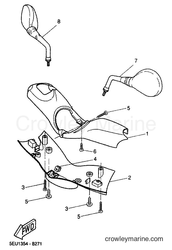 2001 Scooter YH50 - YH50 (5PF1) [010] - COWLING 1
