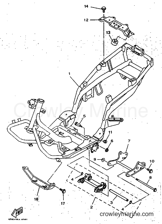 1999 Scooter YP125E - YP125E (5DS8) [010] - FRAME
