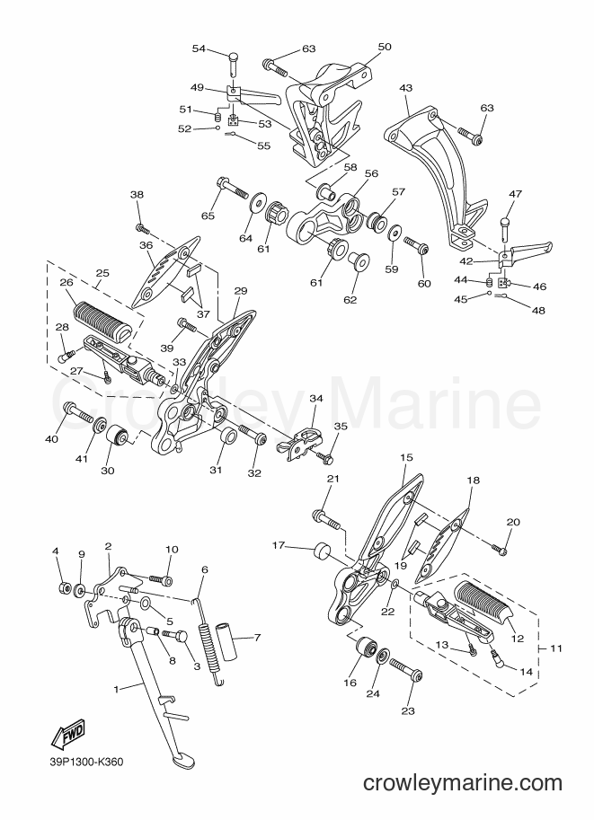 Yamaha Motors FZ8-S (42PG) [050] - STAND & FOOTREST