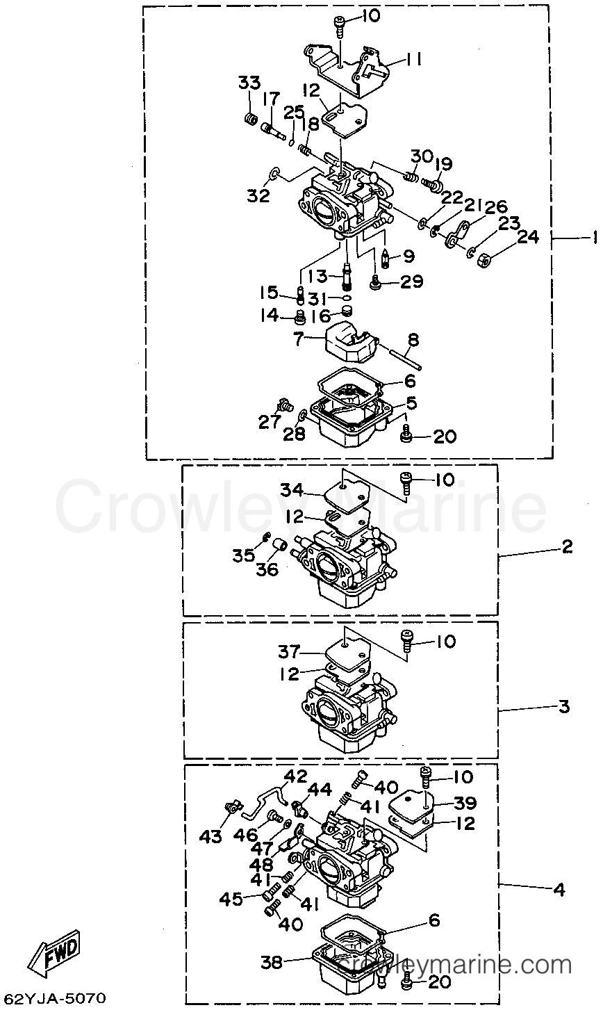 Yamaha Motors F50TLHT - CARBURETOR