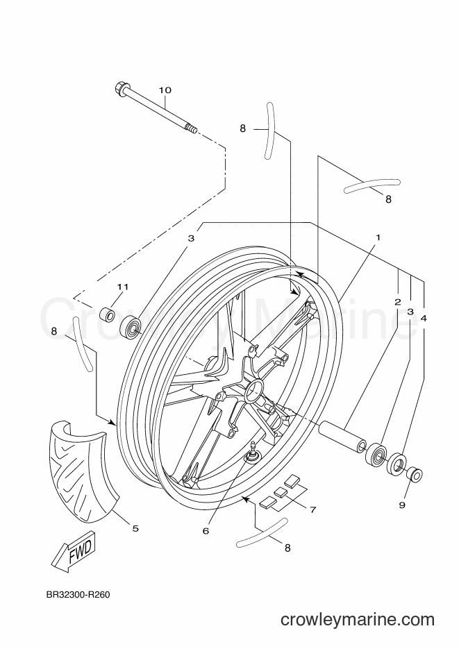 2017 Sport Bike MT125-A - MT125-A (BR35) [080] - FRONT WHEEL