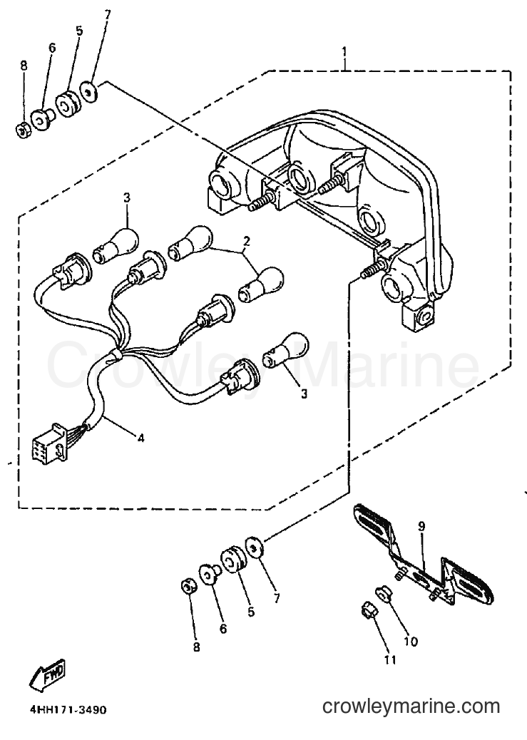Yamaha Motors GTS1000A (4HH3) [010] - TAILLIGHT