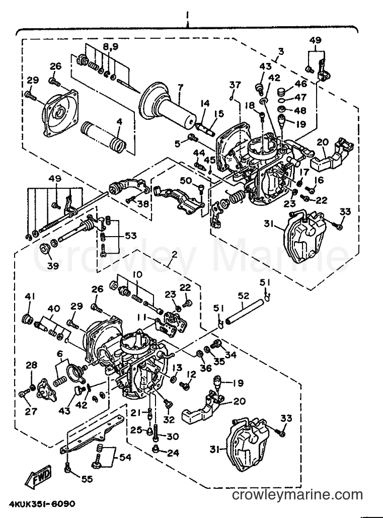 1996 Cruiser XV535S - XV535S (4KUR) [999] - CARBURETOR