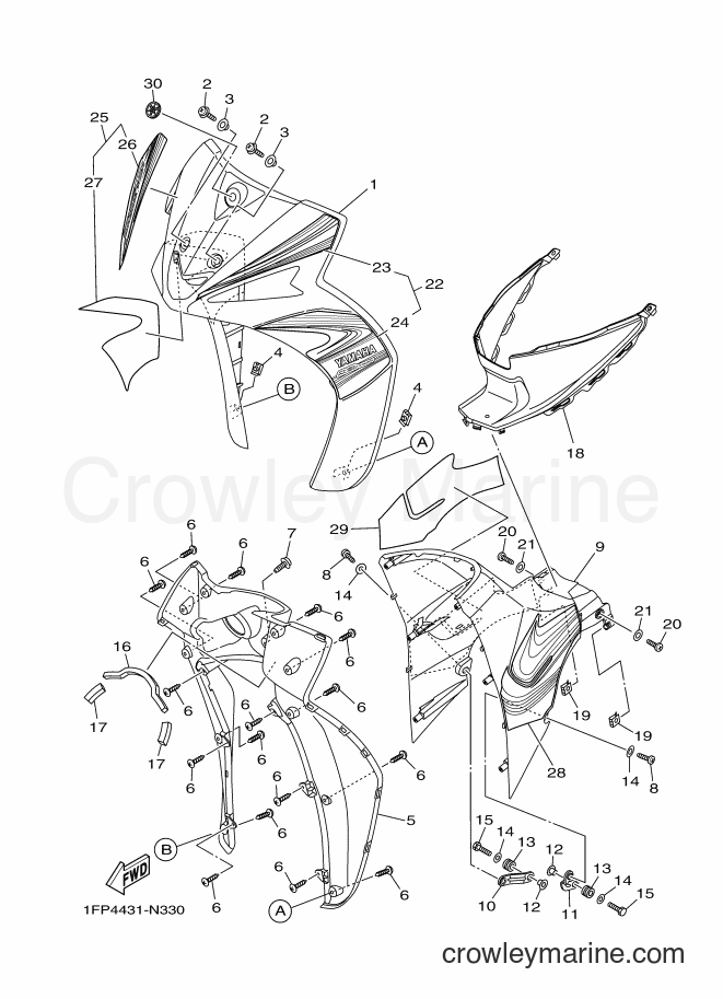 2014 Scooter T115FLS - T115FLS (1FP5) [010] - LEG SHIELD