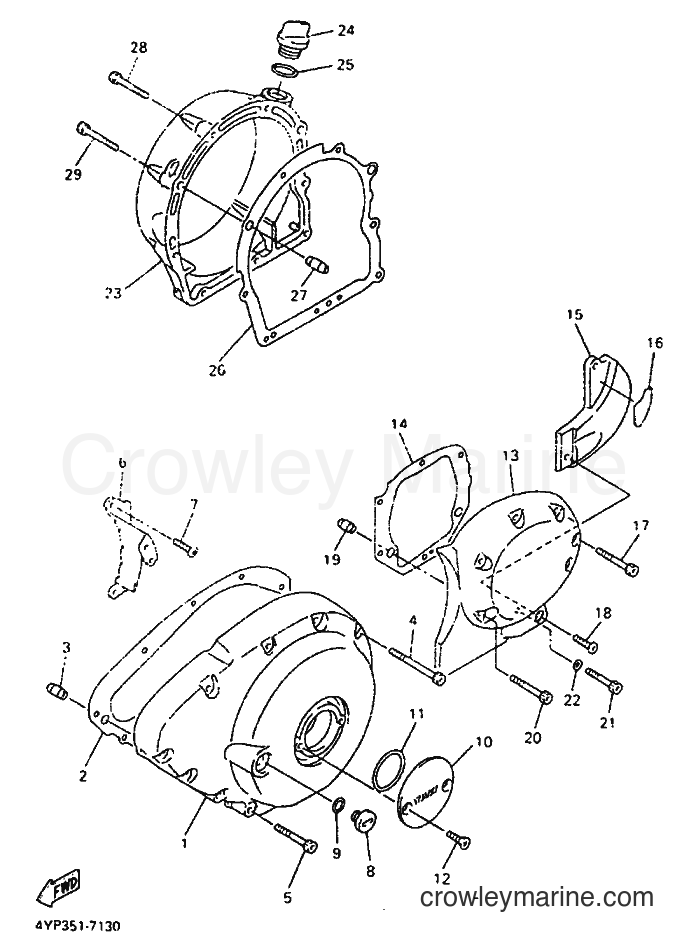 Yamaha Motors XVZ1300A (4YP1) [040] - CRANKCASE COVER 1