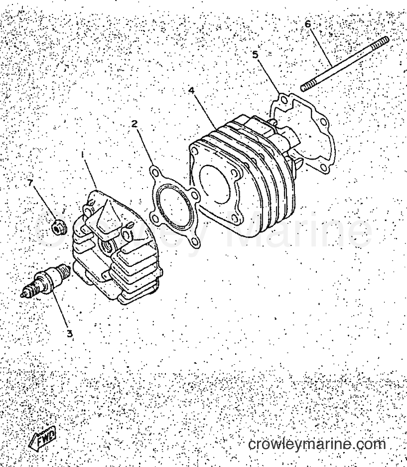 1998 Scooter YN50 - YN50 (5BX1) [010] - CYLINDER HEAD