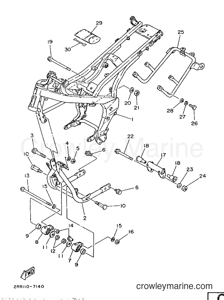 1991 Sport Bike YSR80 - YSR80 (3VU2) [010] - FRAME
