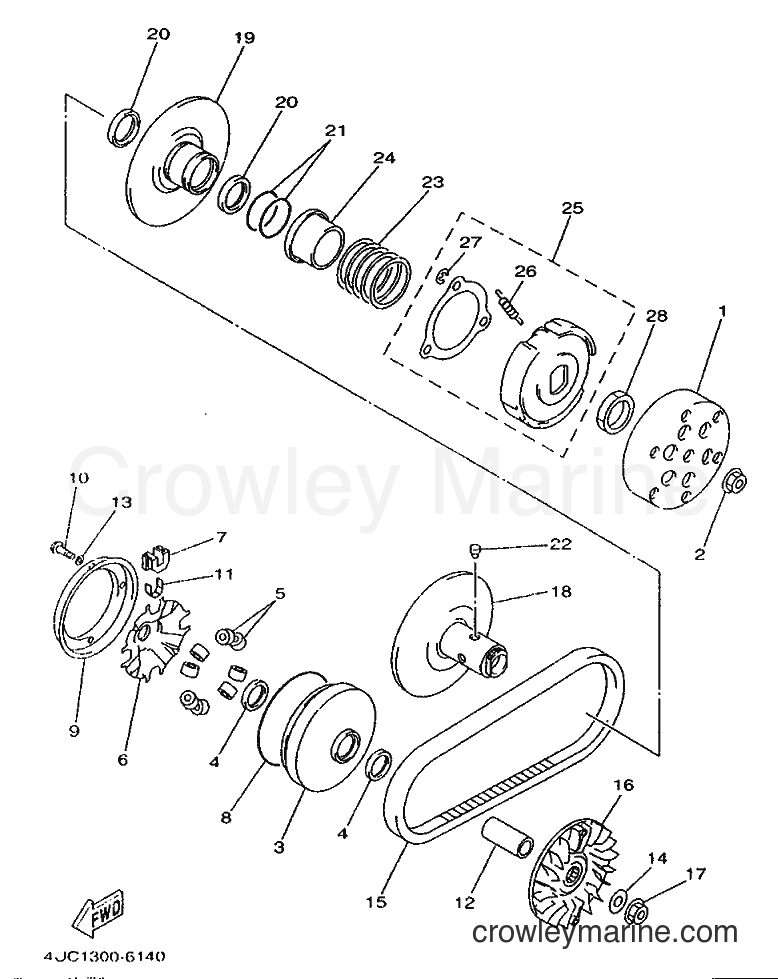 1996 Scooter YP250 - YP250 (4UC1) [030] - CLUTCH