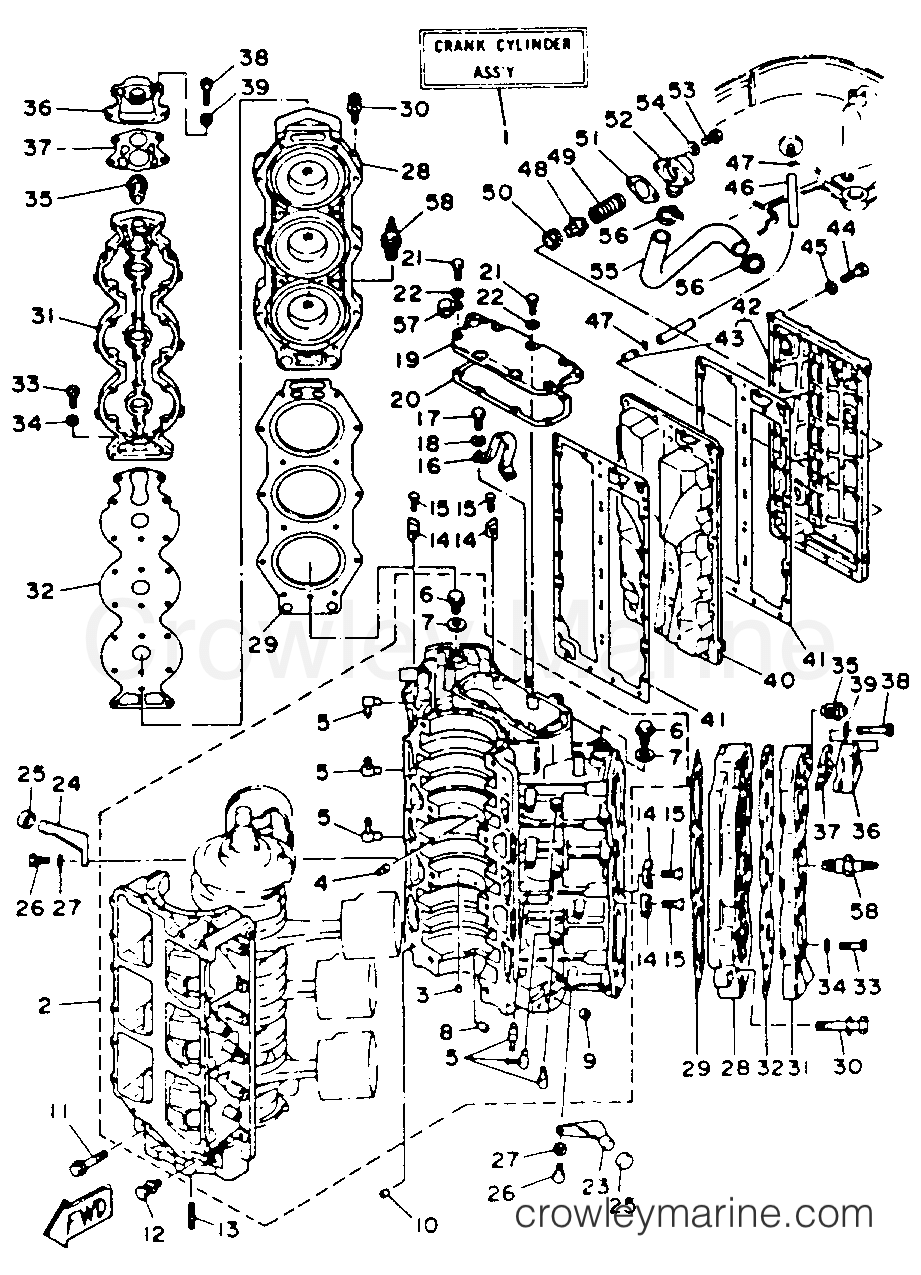 Yamaha Motors 175TXRR - CYLINDER CRANKCASE
