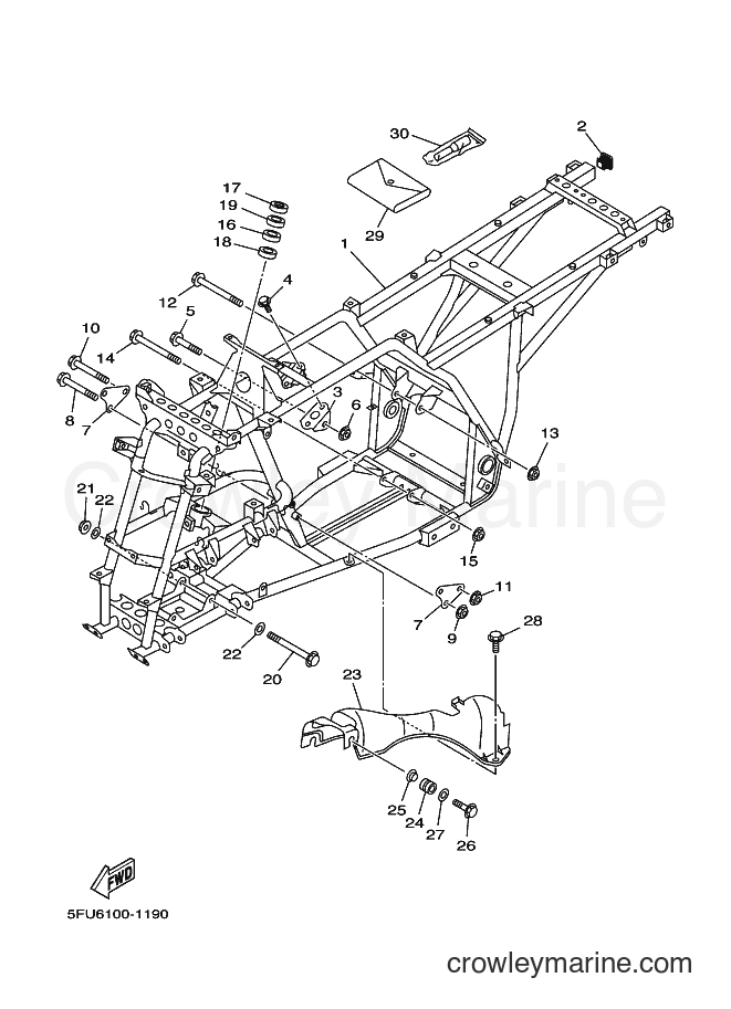 2001 ATV YFM400FWN - YFM400FWN (5FU8) [010] - FRAME
