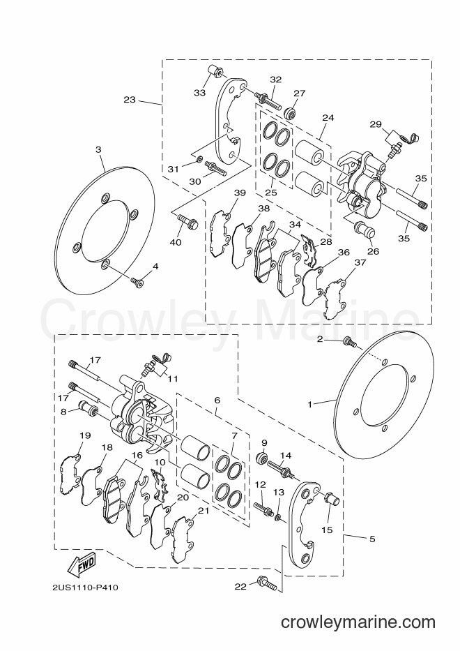 2016 ATV YXC700E - YXC700E (B856) [010] - REAR BRAKE CALIPER
