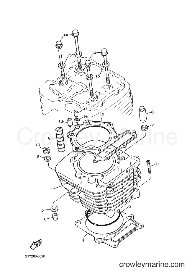 2004 Dirt Bike TT600RE - TT600RE (5CH5) [020] - CYLINDER