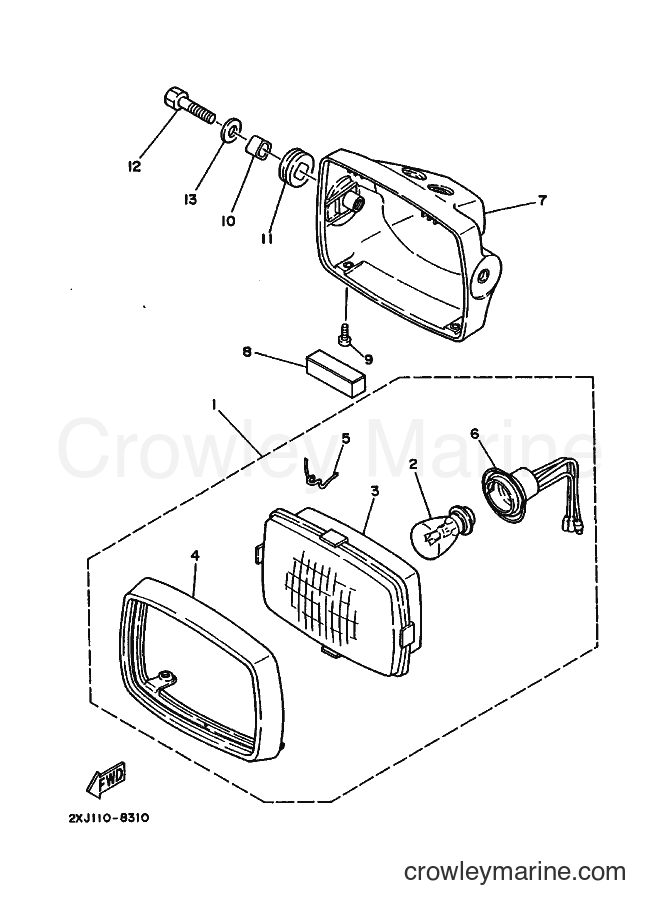 1988 ATV YFS200 - YFS200 (2XJ0) [020] - HEADLIGHT
