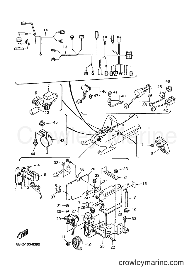 1998 Snowmobile VT480 - VT480 (8BK5) [020] - ELECTRICAL 1