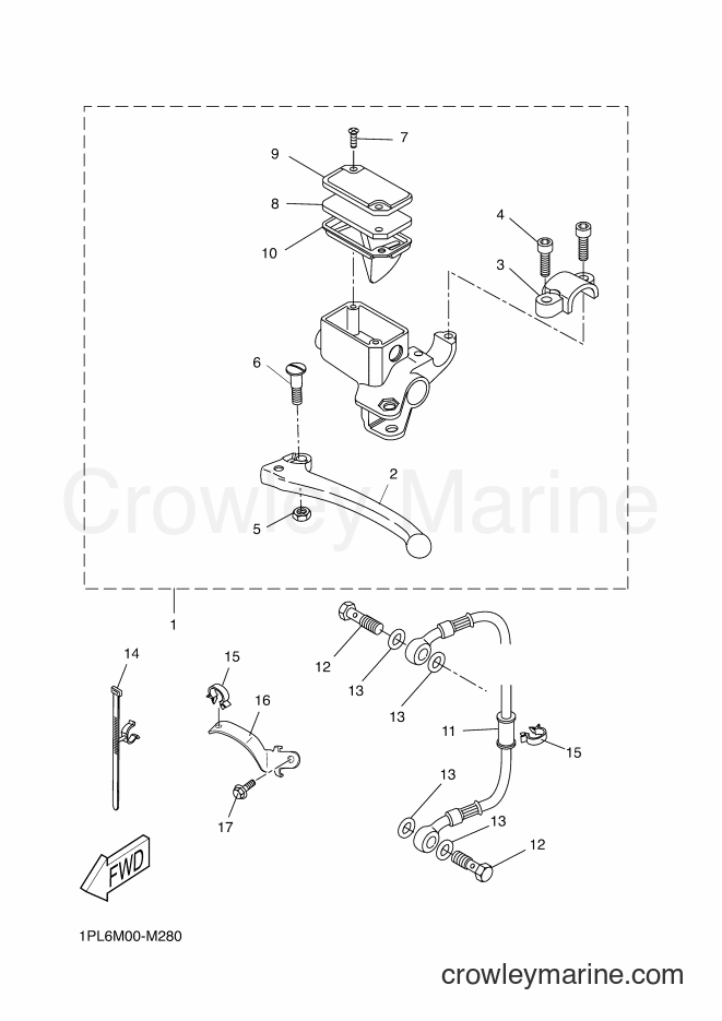2016 Scooter NS50N - NS50N (1PL8) [080] - REAR MASTER CYLINDER
