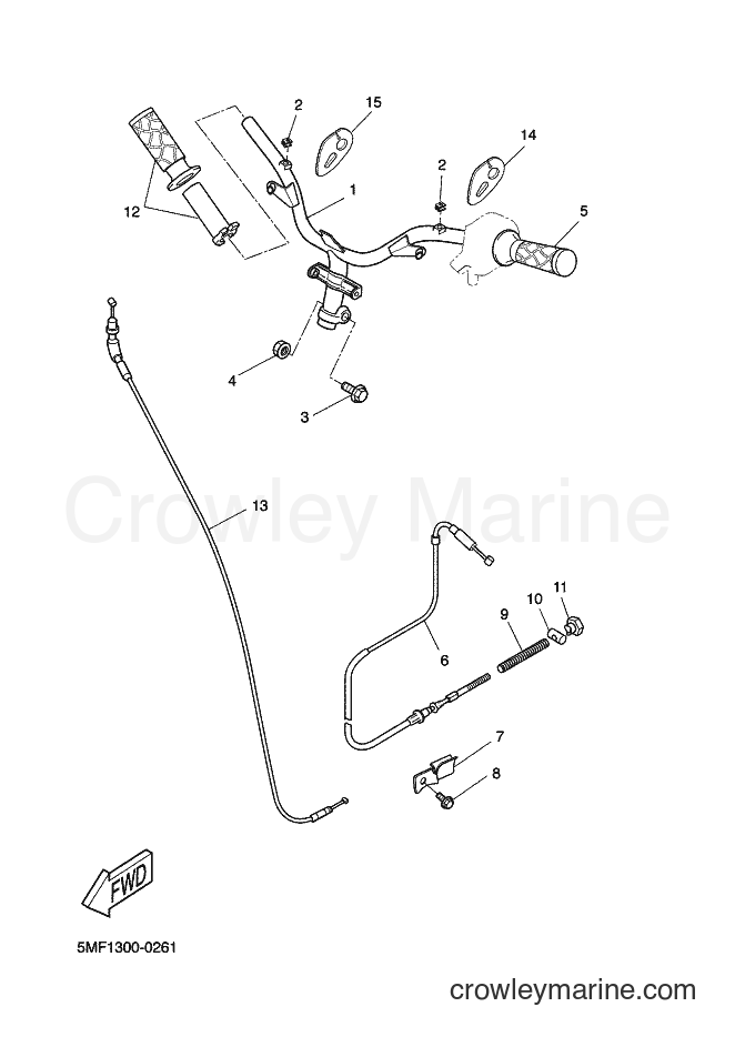 Yamaha Motors XN150 (5PR2) [010] - STEERING HANDLE & CABLE