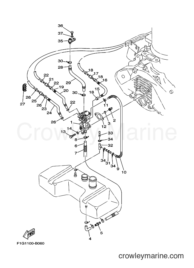 Yamaha Motors GP1300-B (F1G1) [03D] - OIL PUMP