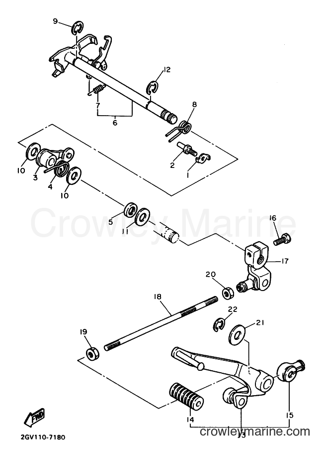 Yamaha Motors XVS650 (4VR2) [120] - SHIFT SHAFT