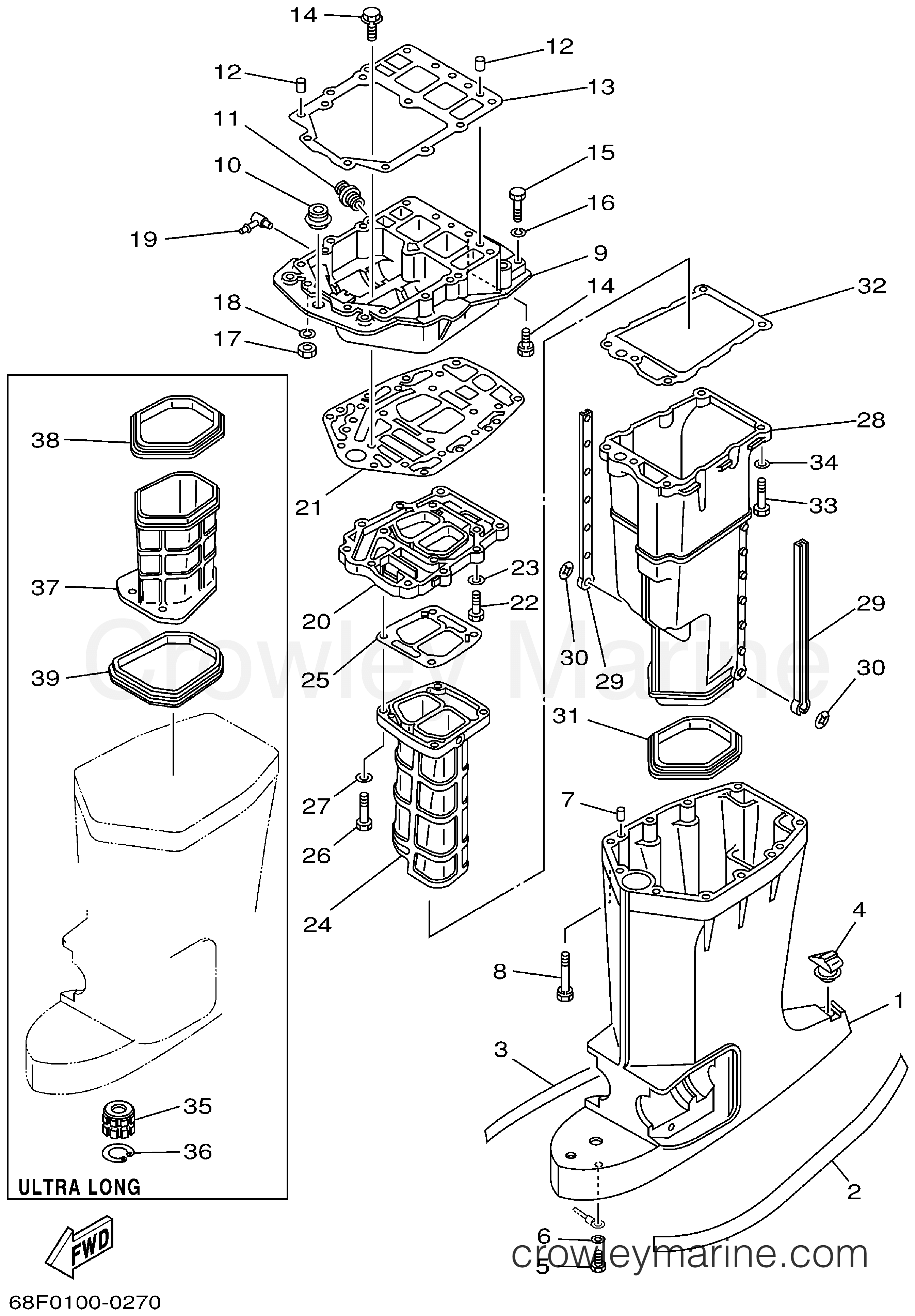 Yamaha Motors Z150TLRA - UPPER CASING