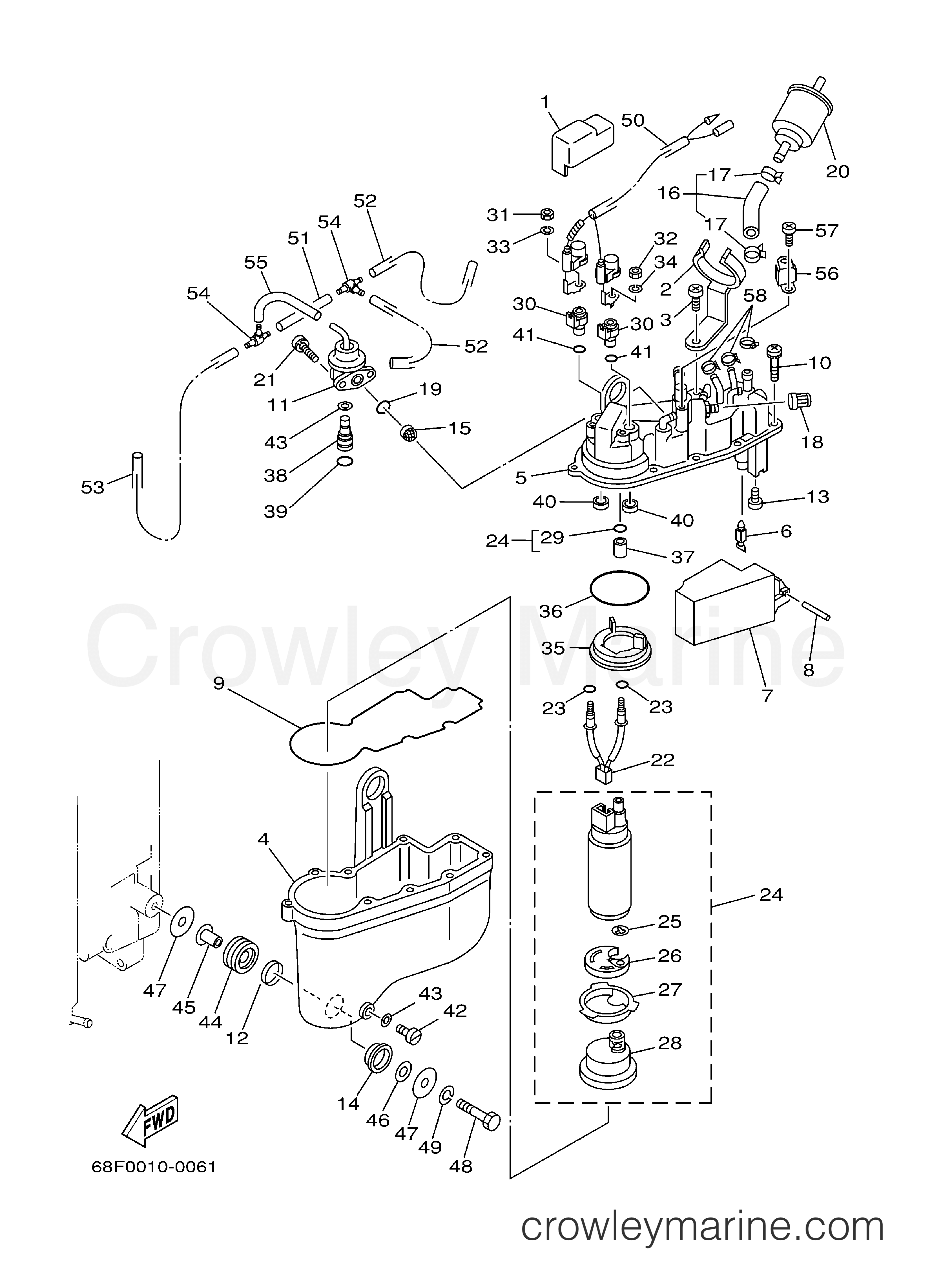 Yamaha Motors Z150TXRY - VAPOR SEPARATOR 1
