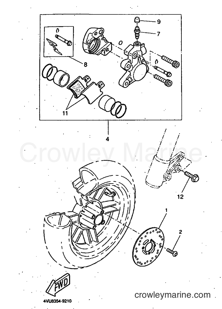 1999 Scooter CW50 - CW50 (5HG1) [010] - FRONT BRAKE