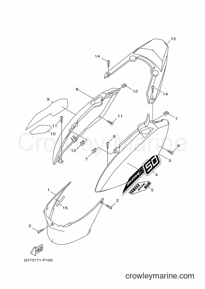 2015 Scooter YW50FX - YW50FX (2DT3) [010] - SIDE COVER
