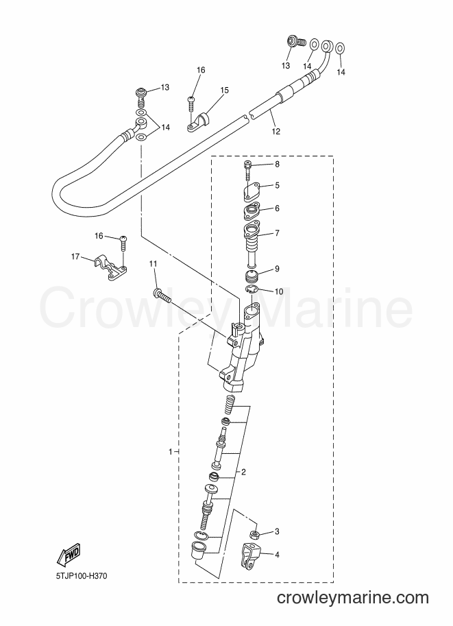 2009 Dirt Bike WR450F - WR450F (5TJP) [010] - REAR MASTER CYLINDER