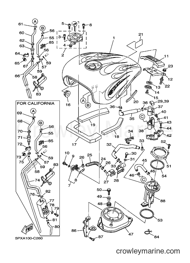 2004 Cruiser XV1700PC - XV1700PC (5PXA) [010] - FUEL TANK